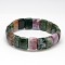 Classic Elastic Natural Gemstone Rectangle Beaded Stretch Bracelets, Inner Diameter: 2-1/4 inch~2-3/8 inch(5.6~6cm)