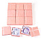 Cardboard Bracelet Boxes, for Bracelet & Bangle, Square, Pink, 9.2x9.2x2.8cm