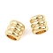 Brass Beads, Column, Cadmium Free & Nickel Free & Lead Free, Real 18K Gold Plated, 5x5mm, Hole: 3mm