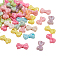 Opaque Acrylic Beads, AB Color Plated, Bowknot, Mixed Color, 10x18x5.5mm, Hole: 1.8mm