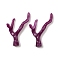 Acrylic Pendants, Coral, Purple, 49x32x9mm, Hole: 1.8mm, about 290pcs/500g