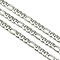 Tarnish Resistant Stainless Steel Figaro Chains, Unwelded, Stainless Steel Color, 5~8x4x1mm