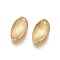 Rack Plating Brass Pendants, Long-Lasting Plated, Leaf, Golden, 17.5x9x0.7mm, Hole: 1mm