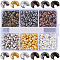 600Pcs 6 Colors Brass Crimp Beads Covers, Nickel Free, Mixed Color, 4mm, Hole: 1.5~1.8mm, 100pcs/color, 600pcs/set