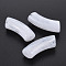 Transparent Acrylic Beads, Imitation Gemstone Style, Curved Tube, White, 34x11.5x13mm, Hole: 3.5mm, about 150pcs/500g
