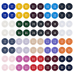 160 шт. 20 цвета пуговицы из смолы с 4 отверстиями&nbsp;BUTT-TA0001-29C