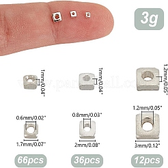 114шт 3 стиля 925 бусины из стерлингового серебра&nbsp;STER-AR0001-09