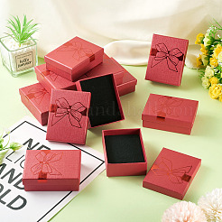 12 шт. подарочные коробки для хранения украшений из бумаги с бантом&nbsp;CBOX-TA0001-14B