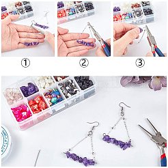 Бусины из драгоценных камней и крашеные бусины из ракушек&nbsp;G-NB0001-50