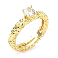 Кольца из латуни с микропаве&nbsp;RJEW-G364-02G