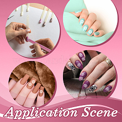 6 шт. 6 стиля pp пластиковые штампы для нейл-арта наборы ручек&nbsp;MRMJ-WH0075-131B