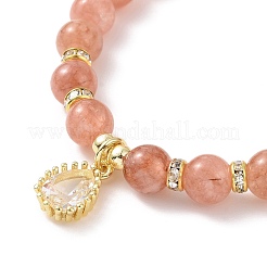 Драгоценный камень бисера браслеты простирания BJEW-JB09126