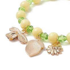 Эластичный браслет из акриловых бусин&nbsp;BJEW-JB08770