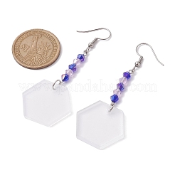 Пустые акриловые серьги с подвесками&nbsp;EJEW-JE05665-04