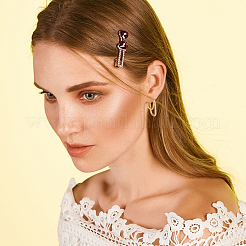 8 пара овальных серег-колец из нержавеющей стали 304 в 2 стилях&nbsp;EJEW-UN0003-10