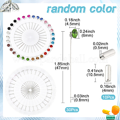 1 набор железных брошей со стразами&nbsp;AJEW-SC0031-23A