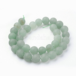 Природные пряди авантюрин зеленый шарик&nbsp;G-G735-63F-12mm