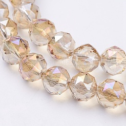 Стеклянные бусины с гальваническим покрытием &nbsp;EGLA-J015-10mm-07