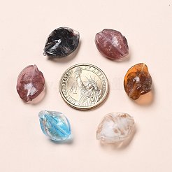 Бусины ручной работы бусины золотого песка&nbsp;LAMP-S029-20x15mm-M