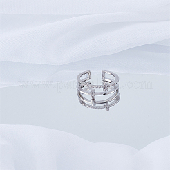 1 шт. латунные регулируемые открытые манжетные кольца&nbsp;RJEW-LP0003-51P