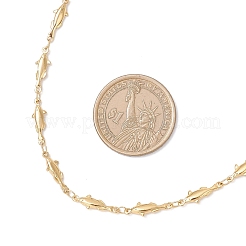 Латунные ожерелья из цепочек-рыбок для женщин&nbsp;NJEW-JN05521