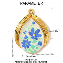 Подвески из нержавеющей стали 304 с печатью&nbsp;STAS-OY003-47G