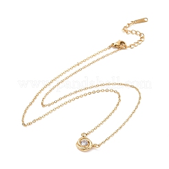 Ожерелье с кулоном в виде узла из прозрачного кубического циркония&nbsp;NJEW-A004-26G