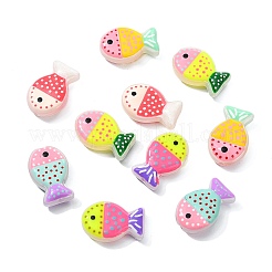 10шт. 5-х цветные стеклянные бусины&nbsp;LAMP-CJ0002-85