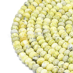 Бусы из натуральной желтой бирюзы (яшмы)&nbsp;G-P575-A33-6x4mm