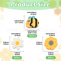 200шт 3 стиля ручной работы бусины из полимерной глины&nbsp;CLAY-YW0002-61