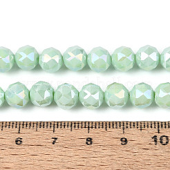 Нити из непрозрачных круглых бусин из стекла с цветным покрытием ab&nbsp;EGLA-T029-8mm-12A-06