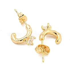 Серьги-гвоздики из циркония&nbsp;LS-EJEW-U009-02G