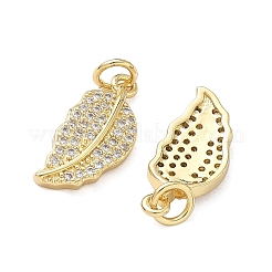 Латунные микропаве прозрачные кубические циркониевые подвески&nbsp;KK-F930-04G