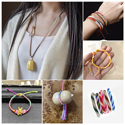 6 рулон двухцветного окрашенного сегментного нейлонового китайского узелкового шнура&nbsp;NWIR-TA0001-04