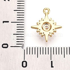 Латунные микропаве прозрачные подвески с фианитом&nbsp;X1-KK-T075-24G