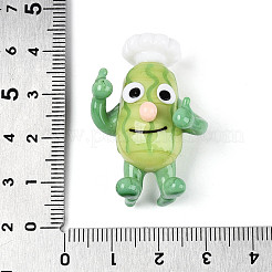 Декоративные элементы ручной работы из стекла в виде мультяшного шеф-повара.&nbsp;LAMP-T025-12B