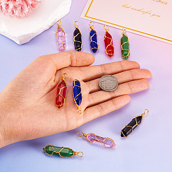 10шт 5 цвета стеклянные подвески&nbsp;GLAA-TA0002-70