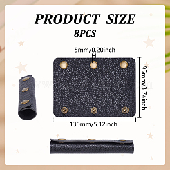 8 шт. накладки на ручки кожаной сумки&nbsp;PURS-UN0001-15A