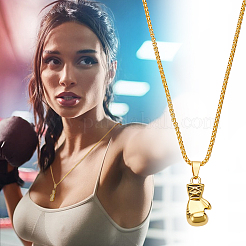 4 шт. ожерелье с подвеской в виде боксерских перчаток из сплава&nbsp;NJEW-UN0001-63AG