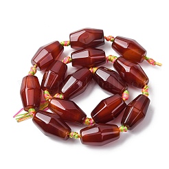 Натуральный красный агат бисер нитей&nbsp;G-P605-K01-01B