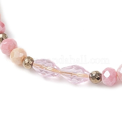 3шт 3-х цветные браслеты из стеклянных бусин для женщин&nbsp;BJEW-JB12137