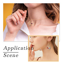 24 шт. 6 стильных железных подвесок со стеклянными подвесками&nbsp;IFIN-TA0001-61