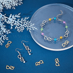 12 шт. 2-х цветные подвески из нержавеющей стали 201&nbsp;STAS-UN0032-45