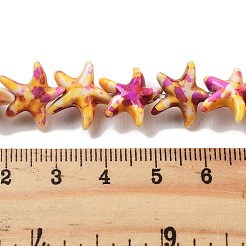 Нити из синтетических бирюзовых бусин&nbsp;G-P507-04H