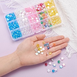 630шт 15 стильные экологически чистые прозрачные акриловые бусины&nbsp;TACR-YW0001-35