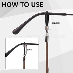 Ремешок из коровьей кожи для очков&nbsp;AJEW-WH20033-113B-03