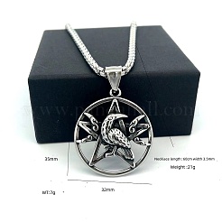 Винтажный кулон в виде пентаграммы орла из нержавеющей стали 304 для мужских цепочек.&nbsp;OB8417