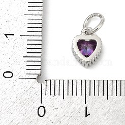 Латунные микро проложить кубического циркония подвески&nbsp;KK-H204-01P-03