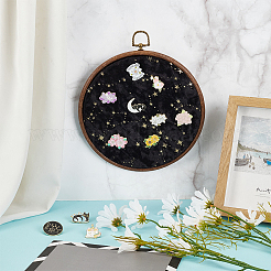 Плоские круглые настенные броши-органайзеры из АБС-пластика для демонстрации досок&nbsp;AJEW-WH0554-84A