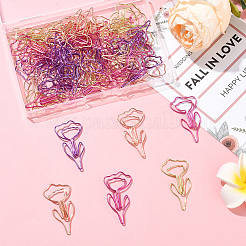 60 шт. 4-х цветные железные скрепки-цветы&nbsp;AJEW-SP0003-04